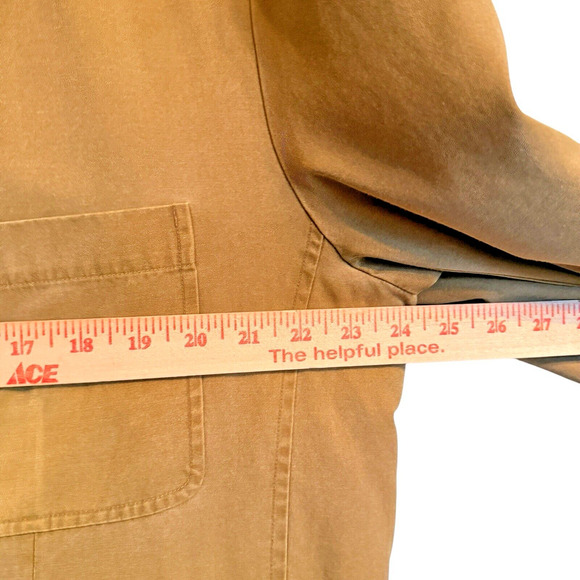 TheTerritory Ahead Sz XL Silk Blend Sport/Barn Jacket Light Academia Casual - Picture 10 of 15